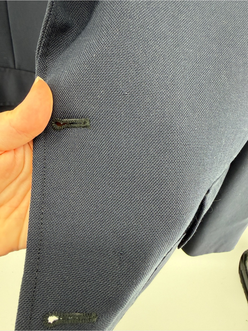 VTG Old Money Dark Academia Preppy Rogers Scott Navy Blue Blazer Jacket 46R - Picture 7 of 13